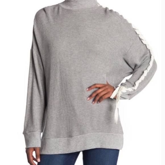 Free People Snow Drift Lace up Tunic Sweater XS - Picture 9 of 9